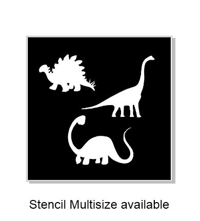 Dinosaur stencil multi size